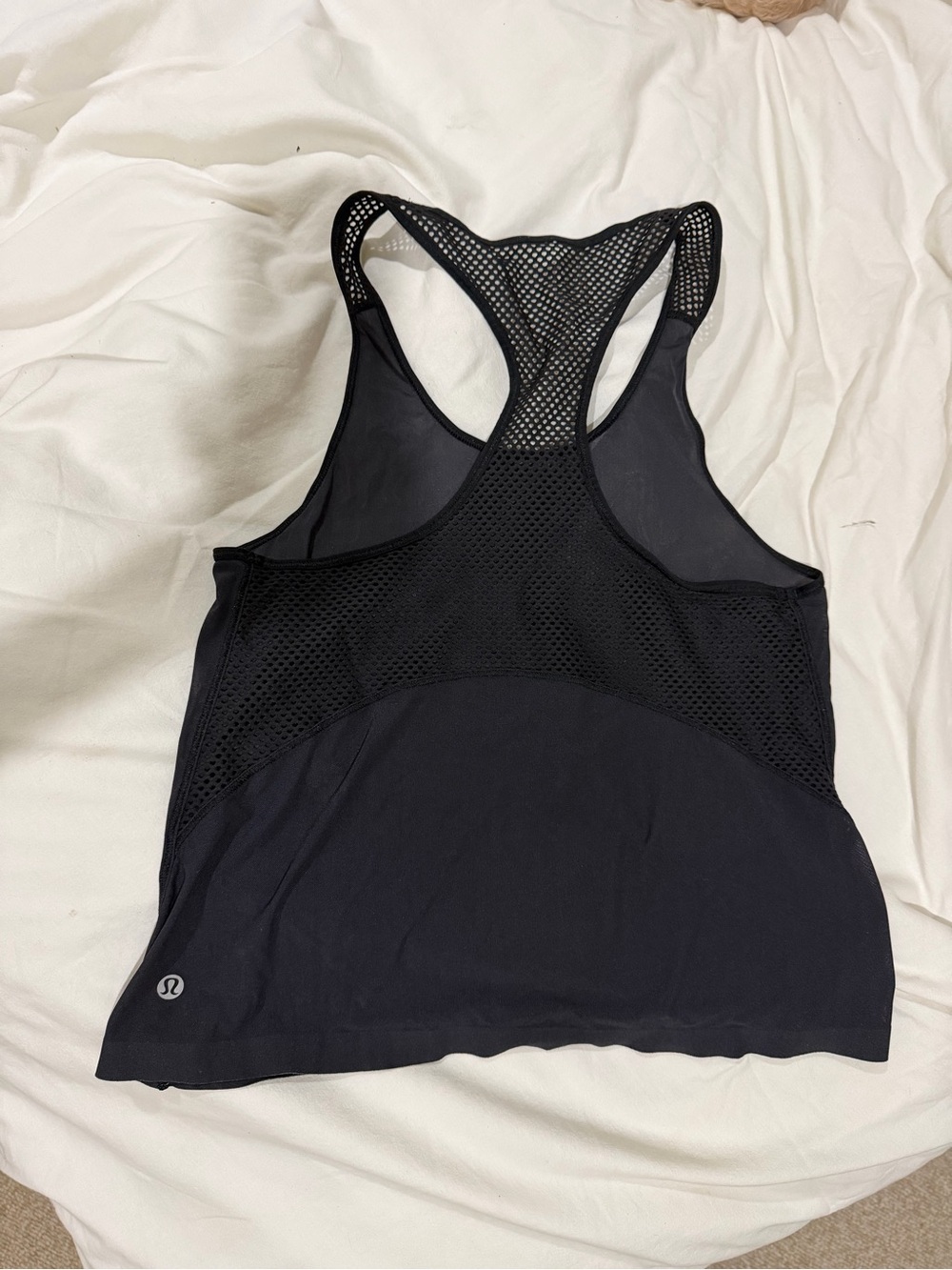 lululemon athletica Black Mesh Racerback Tank Top